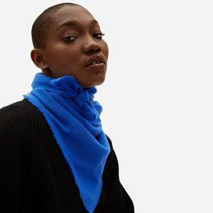 Everlane Cashmere Bandana Scarf Blue